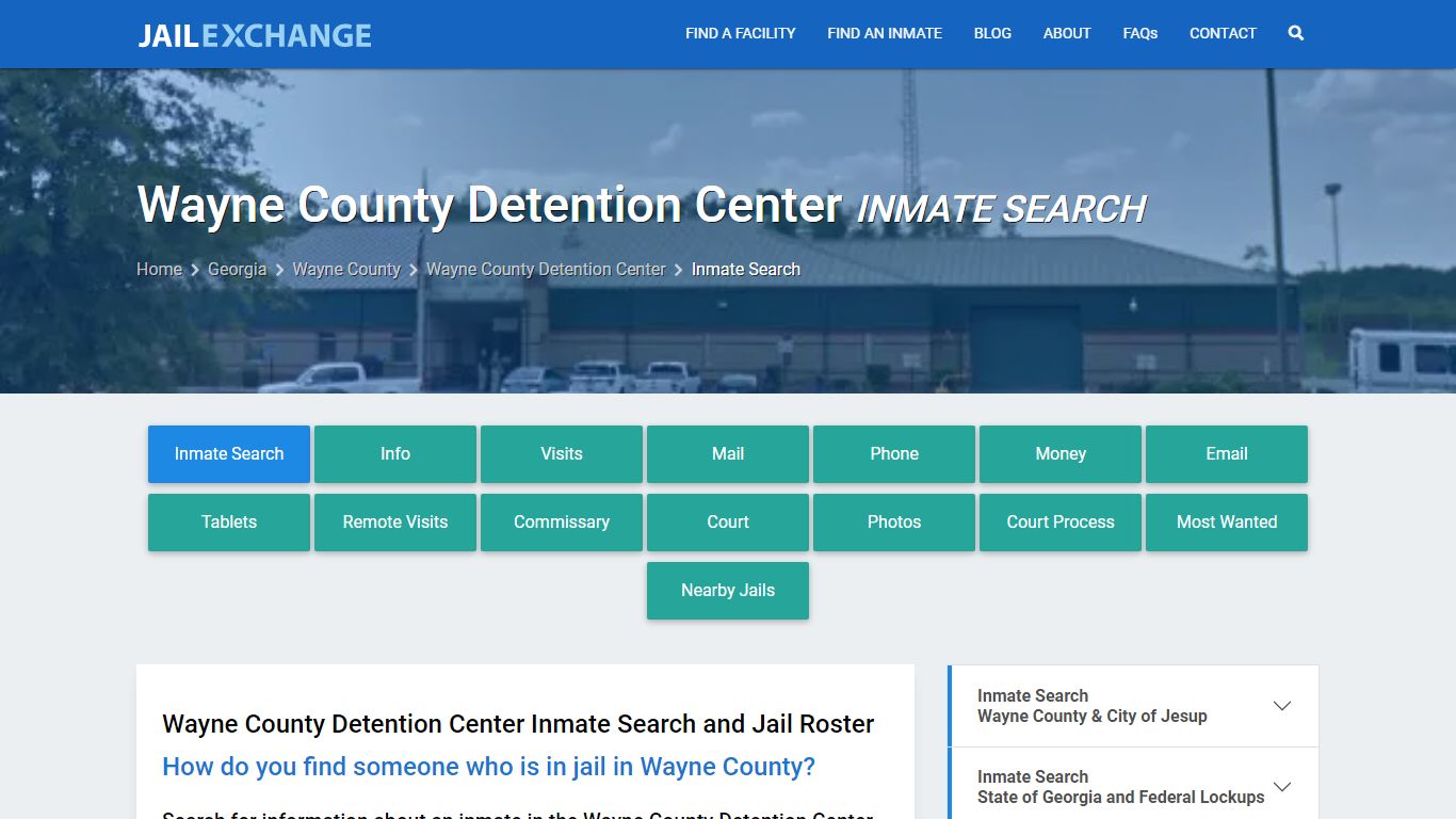 Wayne County Detention Center Inmate Search - Jail Exchange